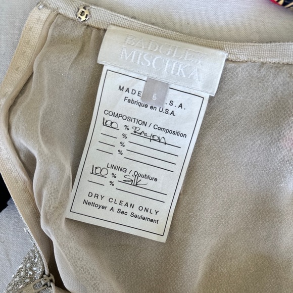 Badgley Mischka Runway Fully Beaded Ivory Pants - Picture 5 of 10